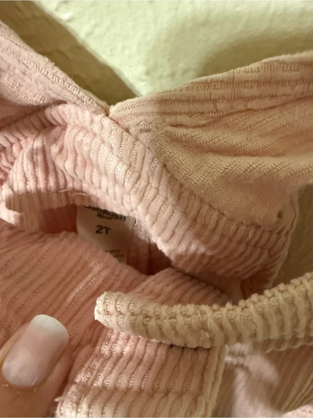 Carter's Light Pink Corduroy Button-Front Kids Overalls